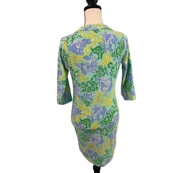 Barbara Gerwit Vintage Knit Print Dress Shirt Collar Style Size Small Coastal - Picture 3 of 10